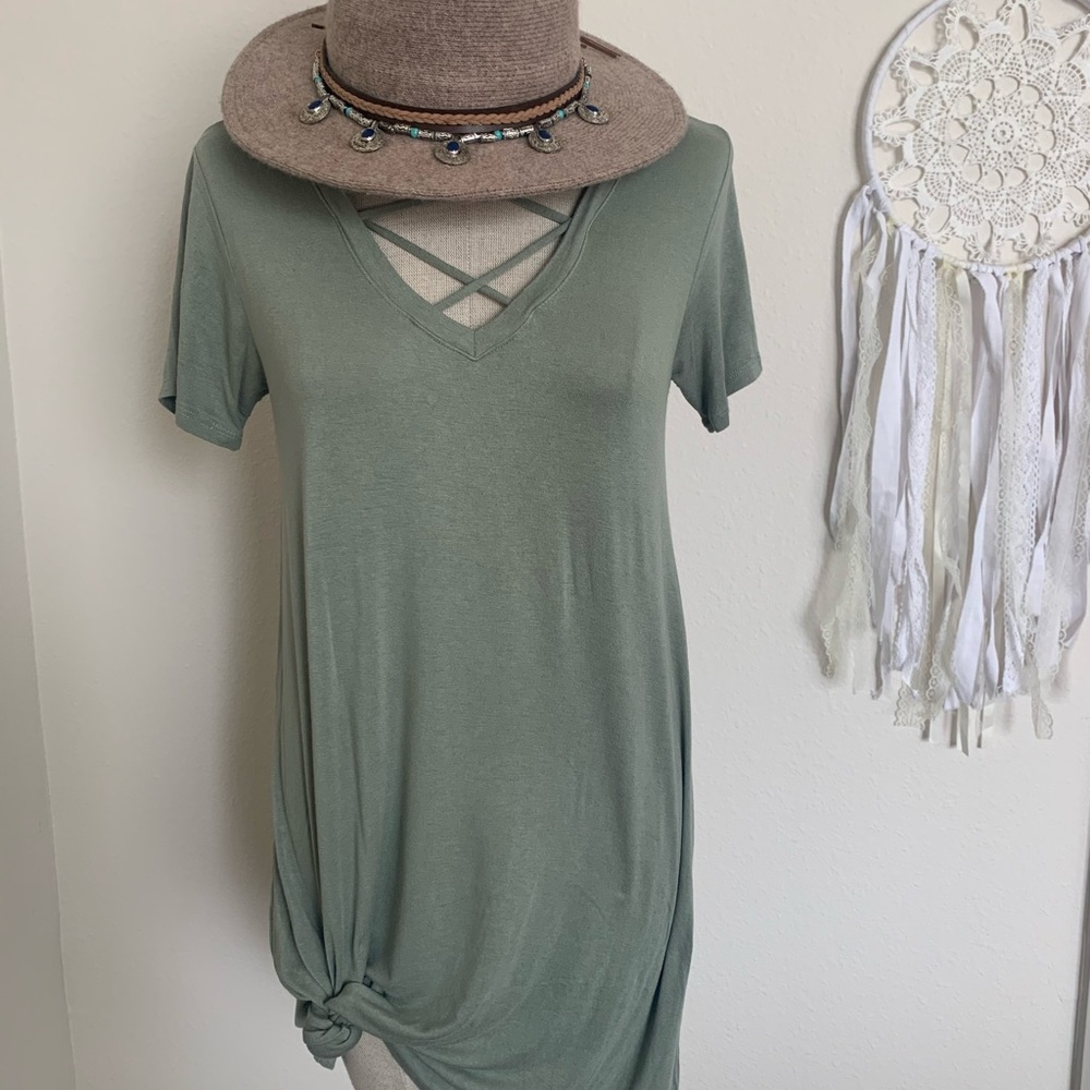 Crisscross T-shirt Dress